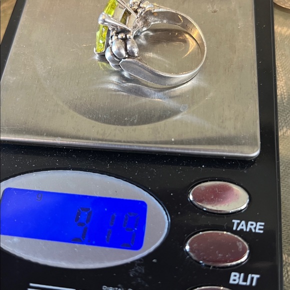 Sterling Lemon Quartz Ring-size 9 - Picture 11 of 11